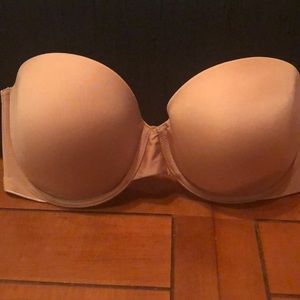 Victoria’s Secret Lined Strapless Bra, Nude 34DD